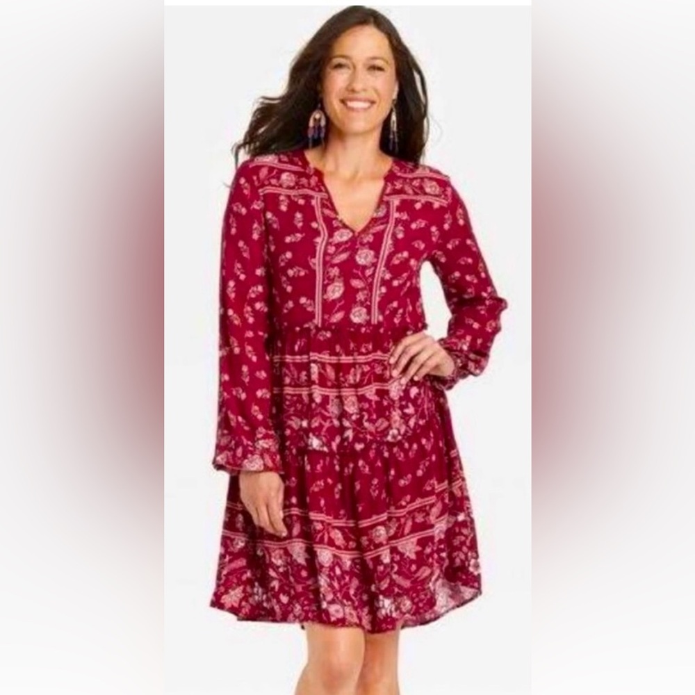 Knox Rose Red flowered Dress